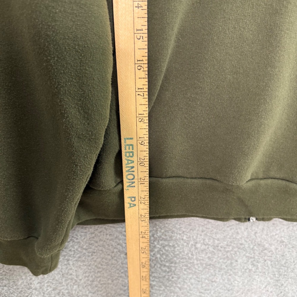 PINK Victorias Secret Olive Green Faux Fur Lined Full Zip Hoodie Logo Large - Picture 6 of 8